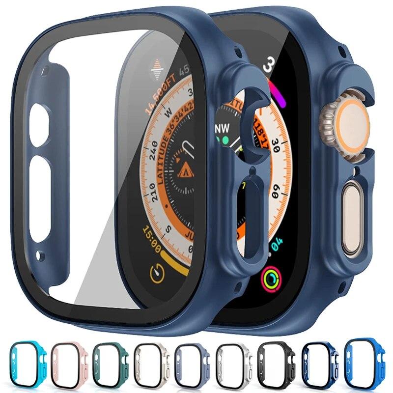 

Защитное стекло из закаленного стекла для Apple Watch Ultra, 49 мм, защитный чехол, ультратонкий бампер All-Aroud, чехол для iWatch Ultra