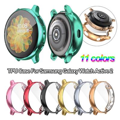 Volledige Dekking 40mm 44mm TPU Horlogekast Galvanisch Gecoat Voor Samsung Galaxy Watch Active 2 Schermbeschermer