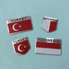 Turkish Flag Car Sticker, Indonesian National Logo Metal Sticker TURKEY Indonesian Car Decoration Aluminum