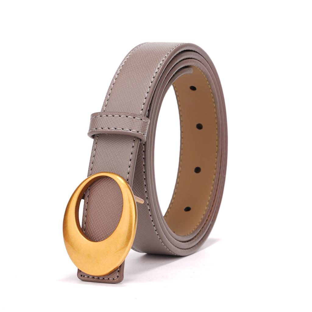 Genuine Leather Belt New Double-sided Fashion Women's Cowhide Belt Women's Versatile Letters Trendy Korean Version Belt Women
