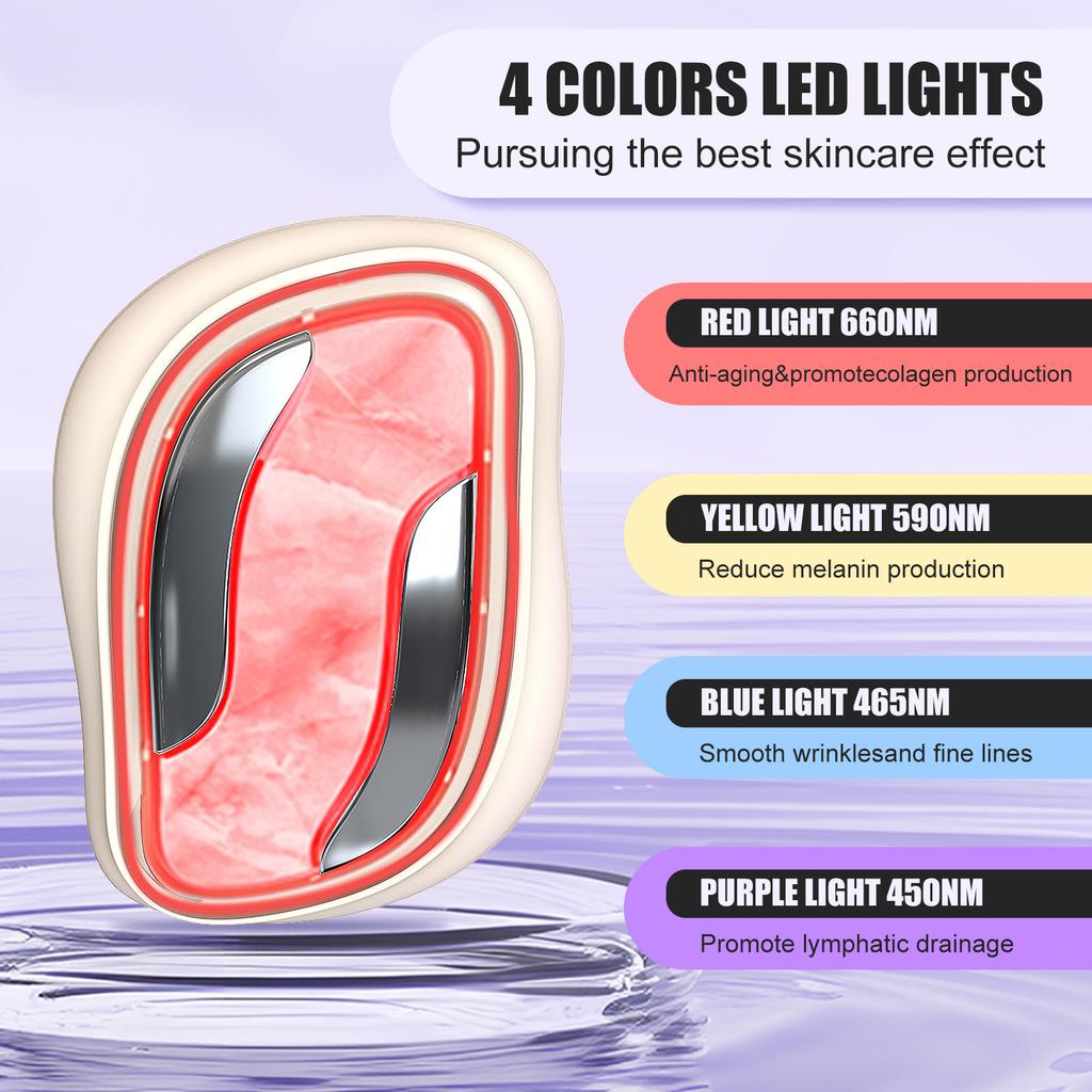 Micro-current Beauty Instrument, Electric Red and Blue Light Big Row Lamp, Facial Gel Introducer, Photon Skin Rejuvenation Mask Instrument