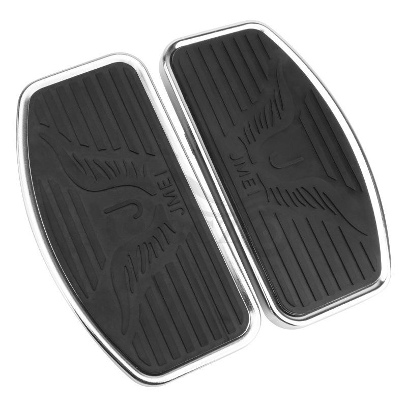Universal Eagle Motorcycle Footrests - Black (Front & Rear)