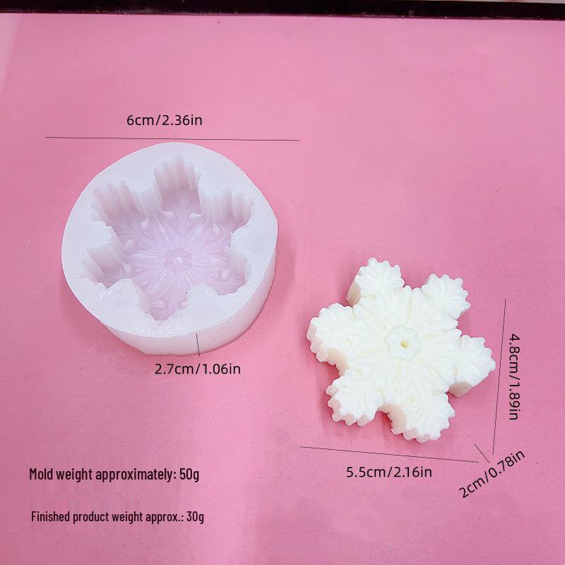 3D Snowflake Silicone Mold for Handmade Soap & Aromatherapy Candle