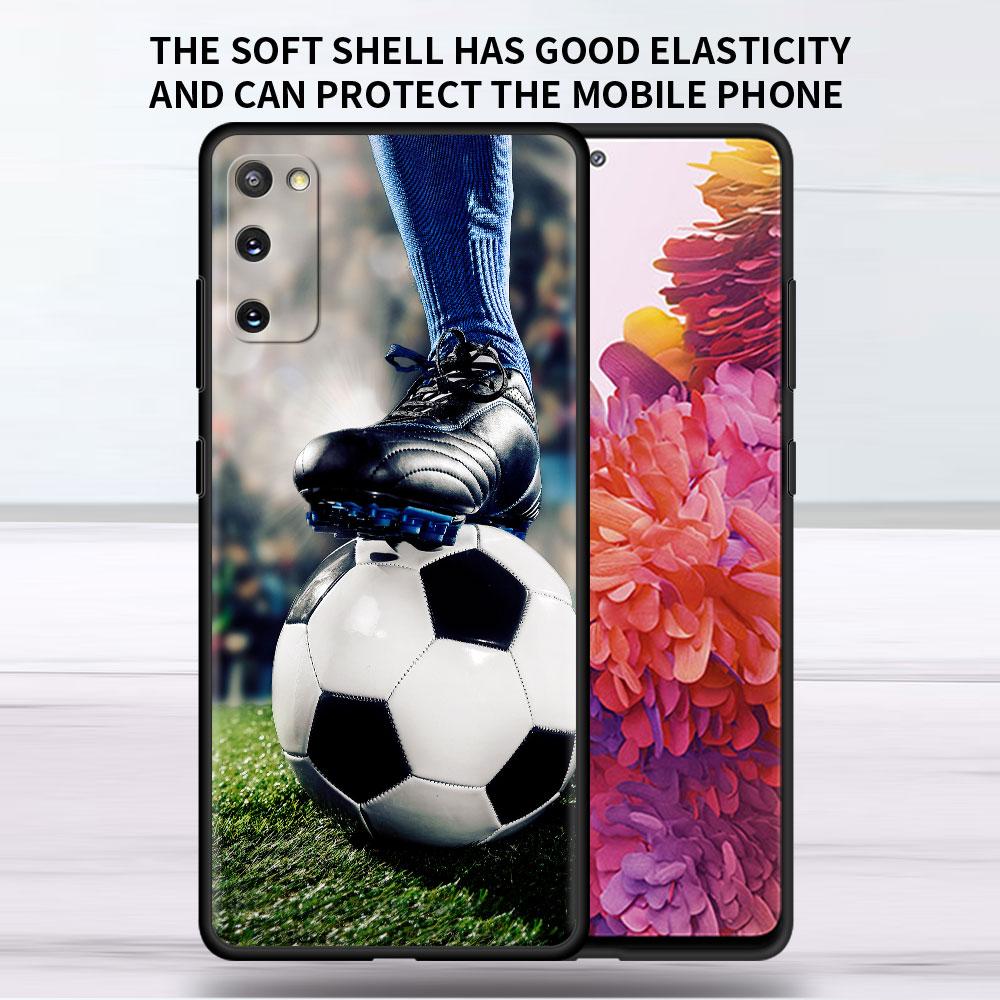 Custodia Morbida Per Samsung Galaxy Note 20 Ultra 10 Plus Lite A50 A70 A20 A40 A20e 9 8 A60 A10e Funda Cover per Telefono I Love Football Capa