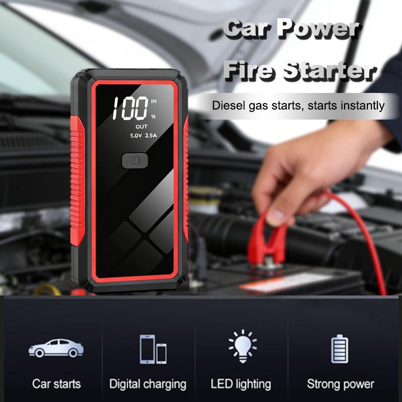 10000mah 12V Portable Charger Emergency Car Jump Starter Booster for Car Battery, Car Jump Box Device Power Bank for 6.0L Gas/4.0L Diesel Car