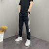 Quick-drying pants men's summer thin American sports style striped casual pants versatile loose drawstring straight trousers