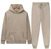 Men's Spring/Autumn Solid Color Hooded Sweatshirt & Casual Sports Two-Piece Set 2022
