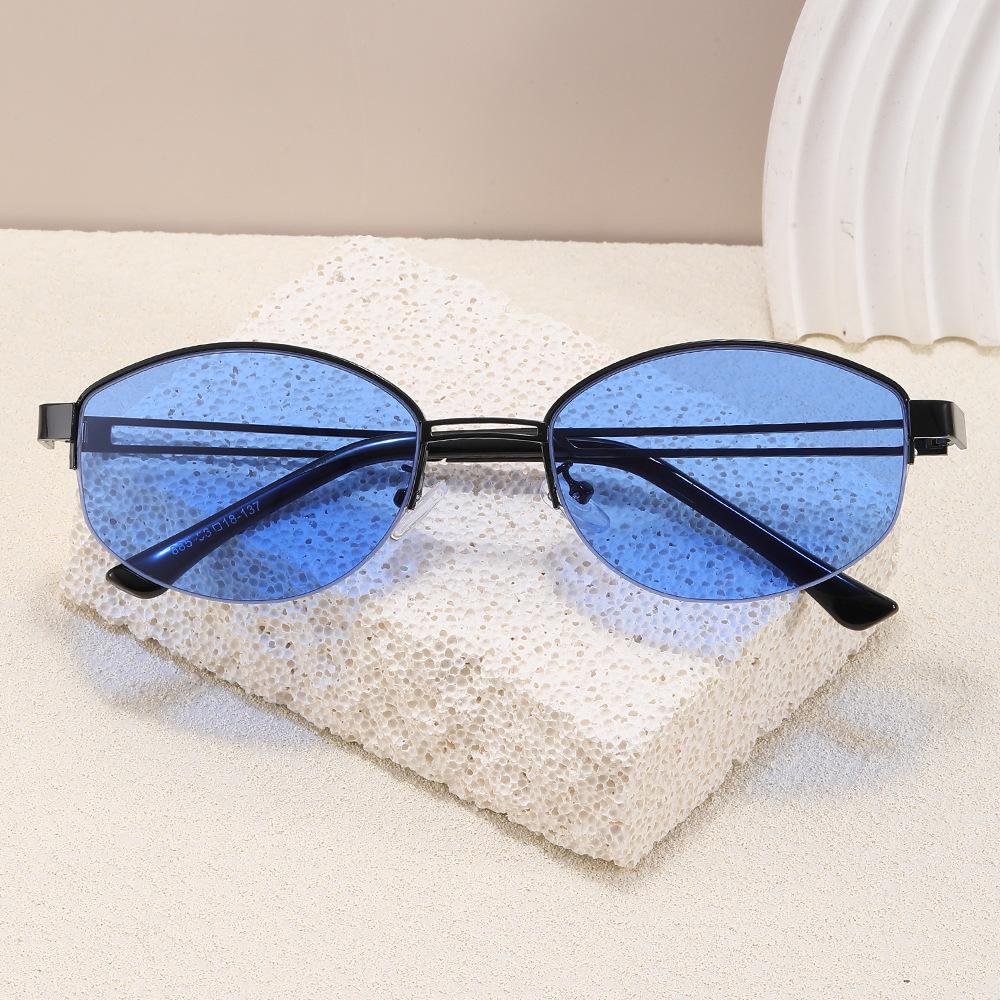 

Fashion Style Sunglasses Woman Oval Shape Anti-reflective Man Sunglass Vacation Travelling Women Sun Glasses