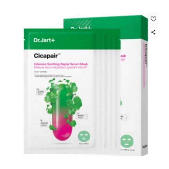 

Dr.Jart+ Cicapair Intensive Soothing Repair Serum Mask Calming & Hydration Care 25g x 5 Sheets