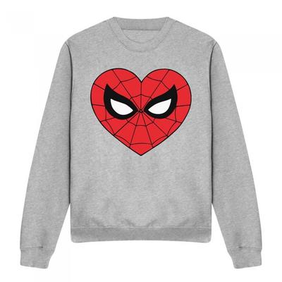 Spider-Man Unisex Adult Heart Sweatshirt