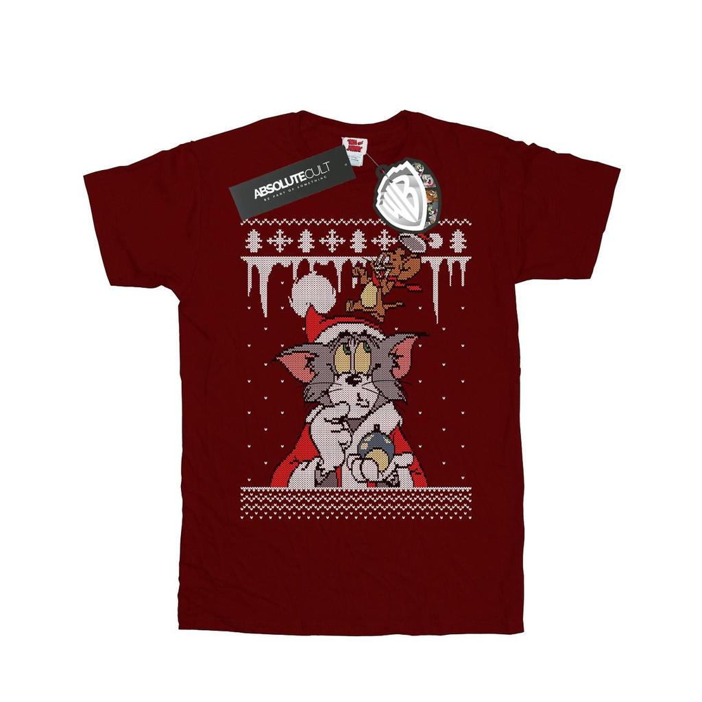 Tom and Jerry Boys Christmas Fair Isle T-Shirt