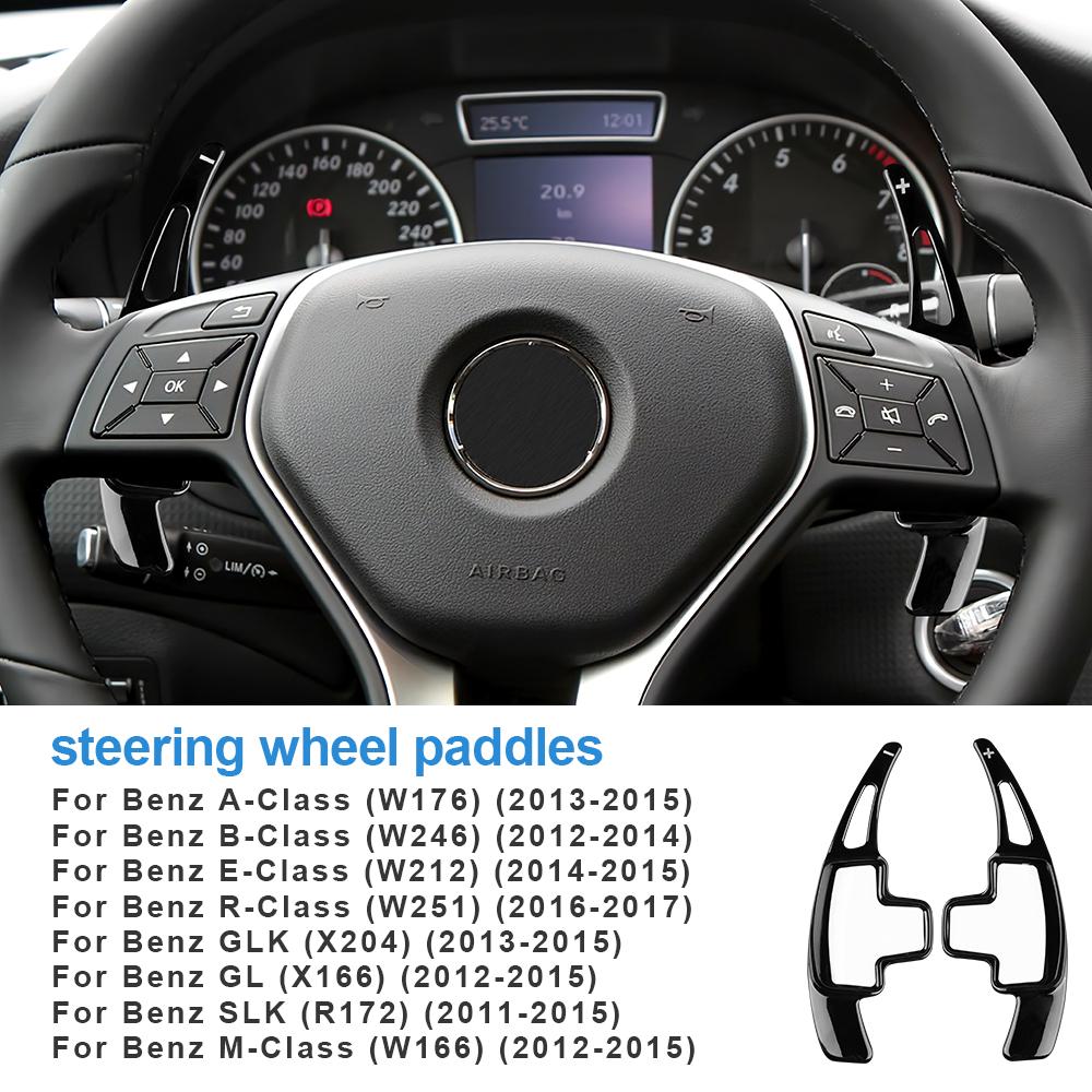 Carbon Abs Car Steering Wheel Paddle Shifter Cover For Mercedes Benz A B Class W447 W176 W246 MB SLK R172 CLA C117 GLA X156