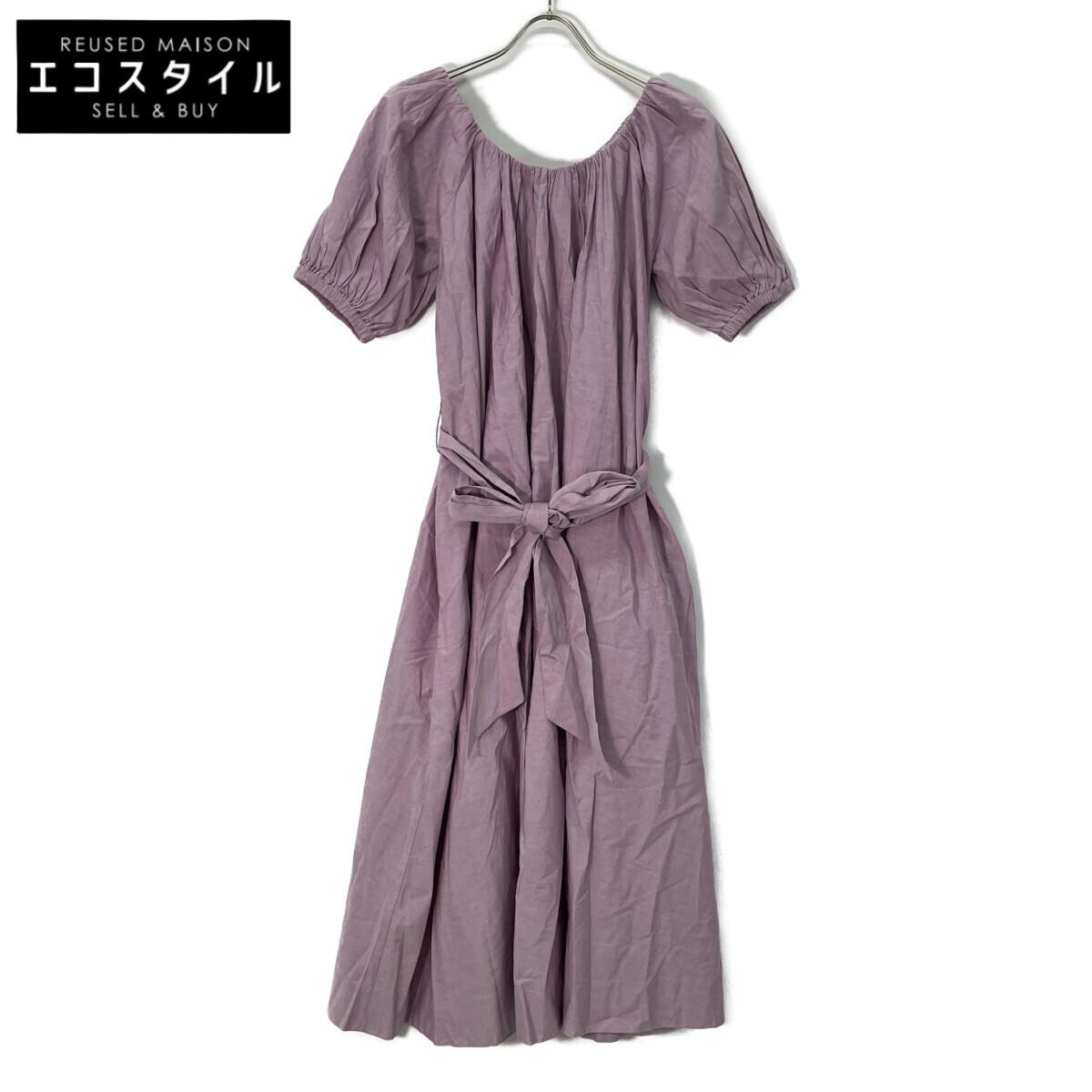 

MERLETTE Purple Bastion Chambray Puff Sleeve Belted 2-Way Dress dress XS purpleUsed