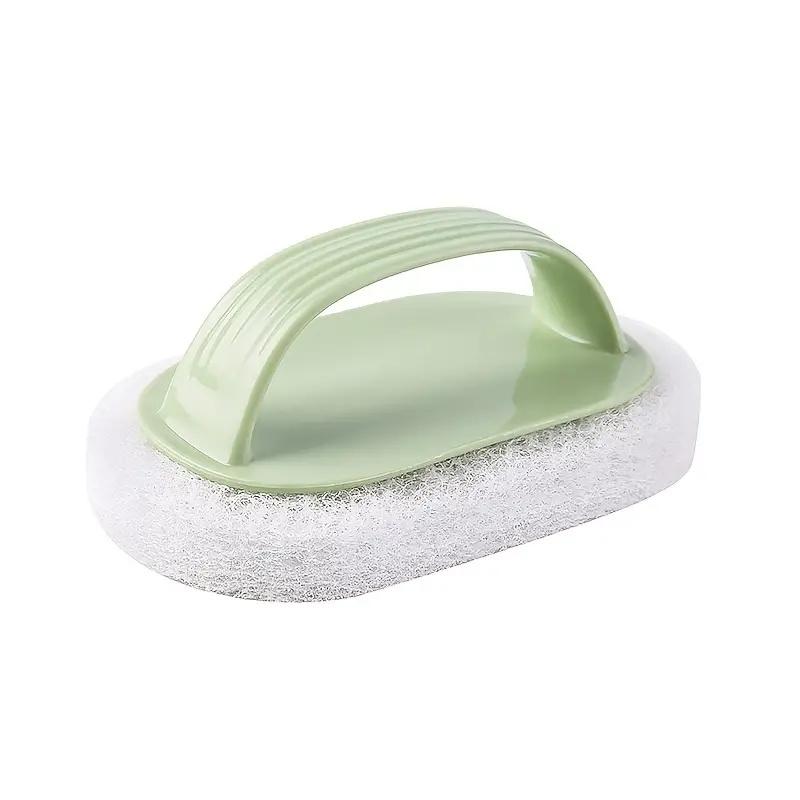 1pc Effortlessly Clean Tiles, Bathroom, and Pots with Magic Sponge Wipe - Bathtub Brush with Handle - Bathroom Accessories