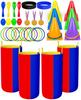 Outdoor Sports Set with Rings, Colorful Training Rings, Catch Ball, Hopscotch, Kids' Toys, Indoor and Outdoor Play, Exercise, Practice, Exercise,