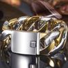 Massive 25MM Wide Curb Link Chain Men's Bracelets & Bangles In 316L Stainless Steel Strap On Hand Bands for Men Mannen Armband