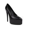 New Women'S Shoes Pointed Waterproof Platform Thick Sole Thick Super High Heel European And American Large Size High Heels Commuting Fashion