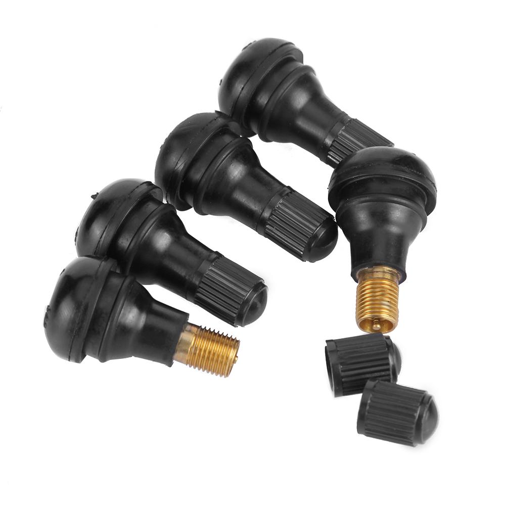 10/25Pcs TR412 Snap-in Car Tubeless Tire Tyre Valve Stems Rubber Copper Vacuum Tire Air Valve for ATV Auto Car Motorcycle