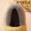 Winter Cotton Shoe Bag and Fluffy Slippers Warm Home Indoor Cotton Drag Home Non-slip Cotton Slippers Plush