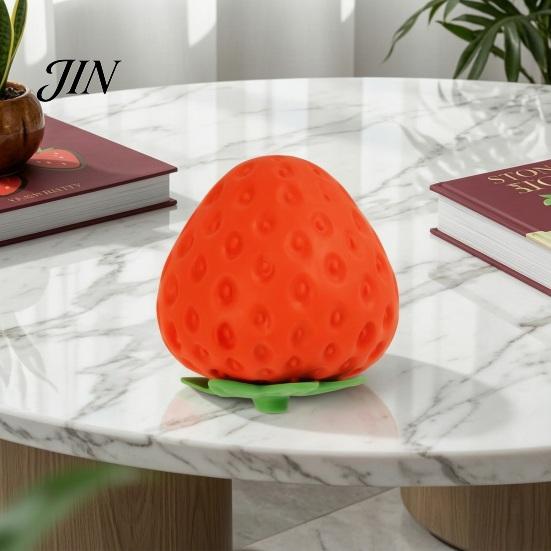 Anxiety Relief Ball Fake Fruit Stress Toy, Peach Pineapple Strawberry Squeeze Shaped Giant Sensory Fidget Toy for Home Office School Portable Reliever