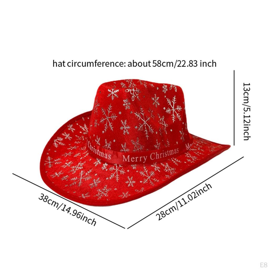 Weihnachts-Cowboyhut Lässig für Bühnenauftritte Karneval Reisen