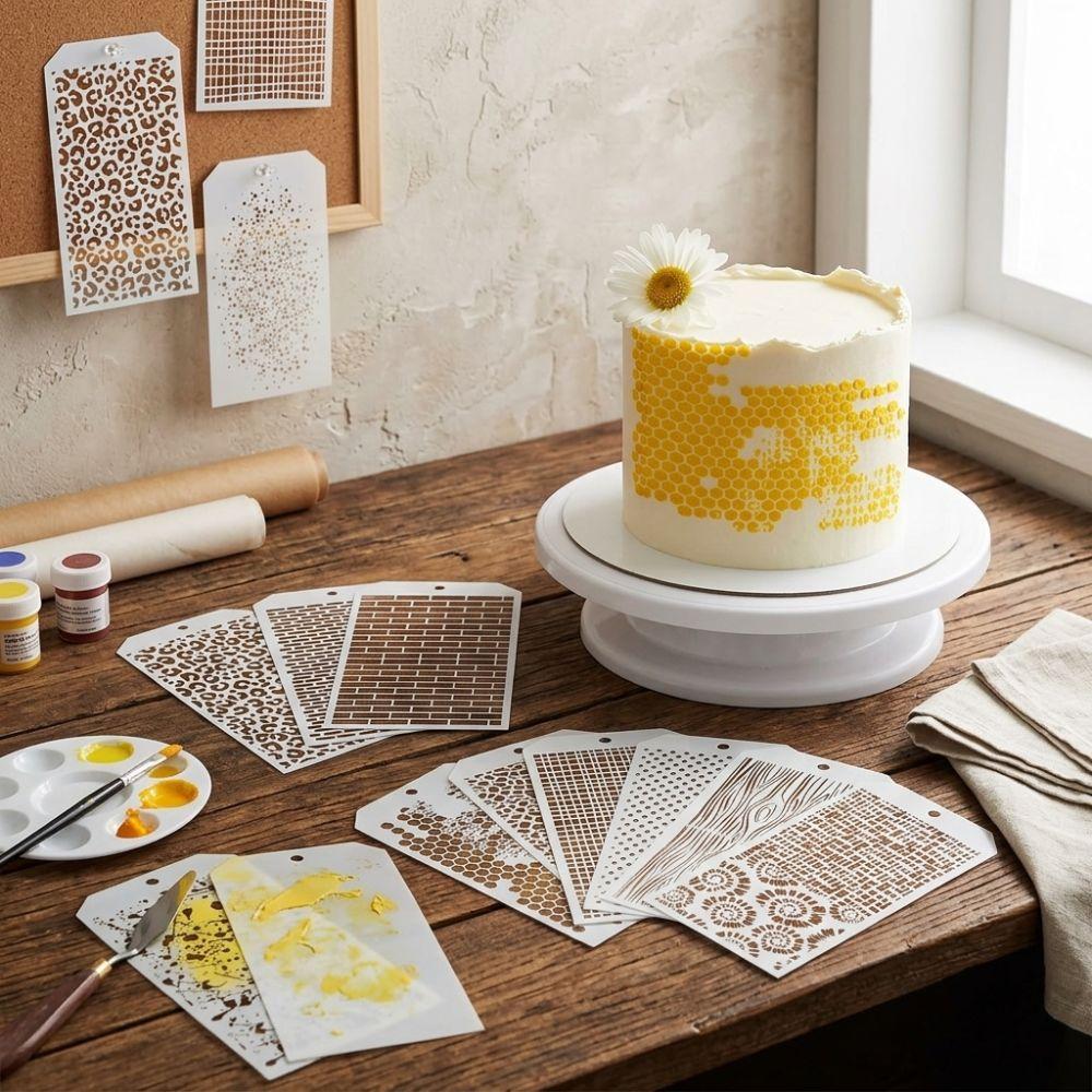 16pcs/set Hollow Out DIY Painting Stencil Set Painting Templates  Doodling Supplies