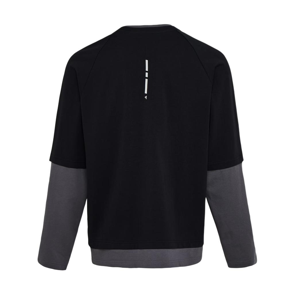 adidas FOS Langarm Fake Two-Piece Baumwolle Rundhals Pullover T-Shirt Herren Oberteile KU5302
