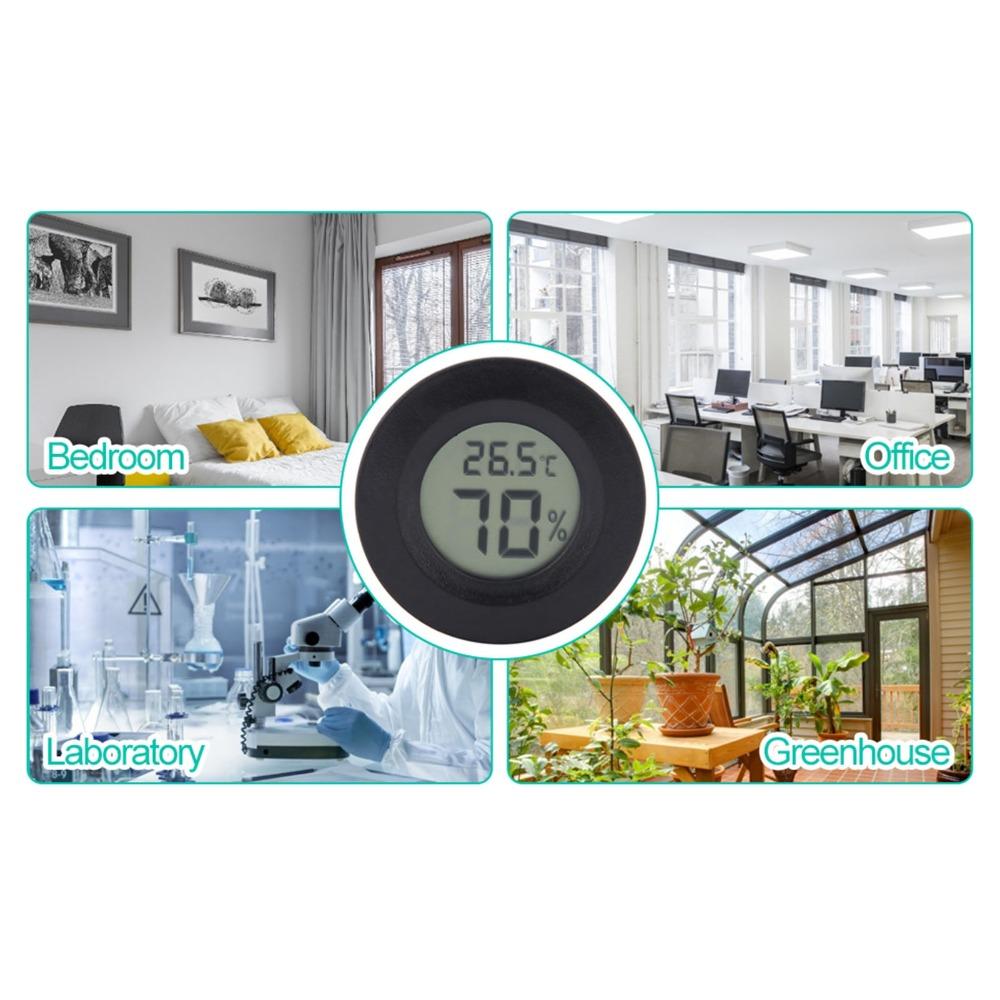 Mini Round Shape LCD Humidity Meter Circular Embedded LCD Display Temperature Humidity Meter Digital Readout Small Electronic