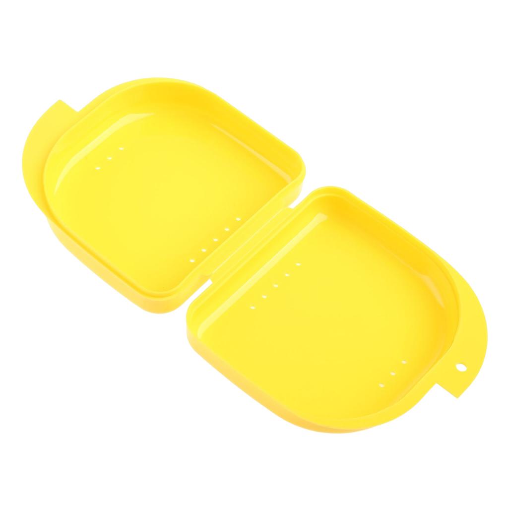 Retainer for Case with Vent Holes Orthodontic Mouth Guard Box Denture Storage for Case Tight Snap Lock Holder False Toot