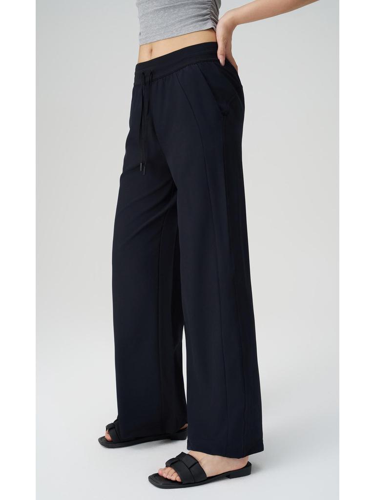 Women's High Waist Wide Leg Yoga Pants with Sun Protection and Pockets