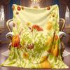 Comfortable Pumpkin Floral Pattern Blanket Soft High-Definition Digital Print All-Season Family and Friends Gift Cooling Blanket Perfect Gift Soft Bre