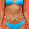 Summer Beach Waist Chain Ocean Inspired Motifs Waist Chain for women Coastal Style Dangle Belly Belt for Vacation Outfits