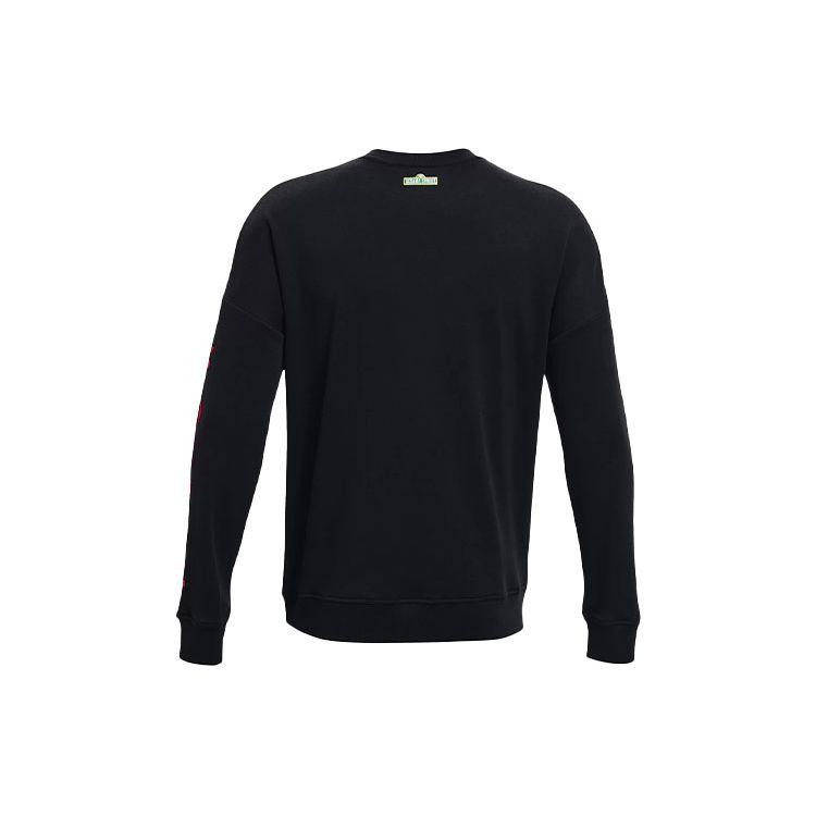 Under Armour Curry Lunar Elmo Crew Letter Print Round Neck Sweatshirt Men Sweatshirt Black 1369621-001