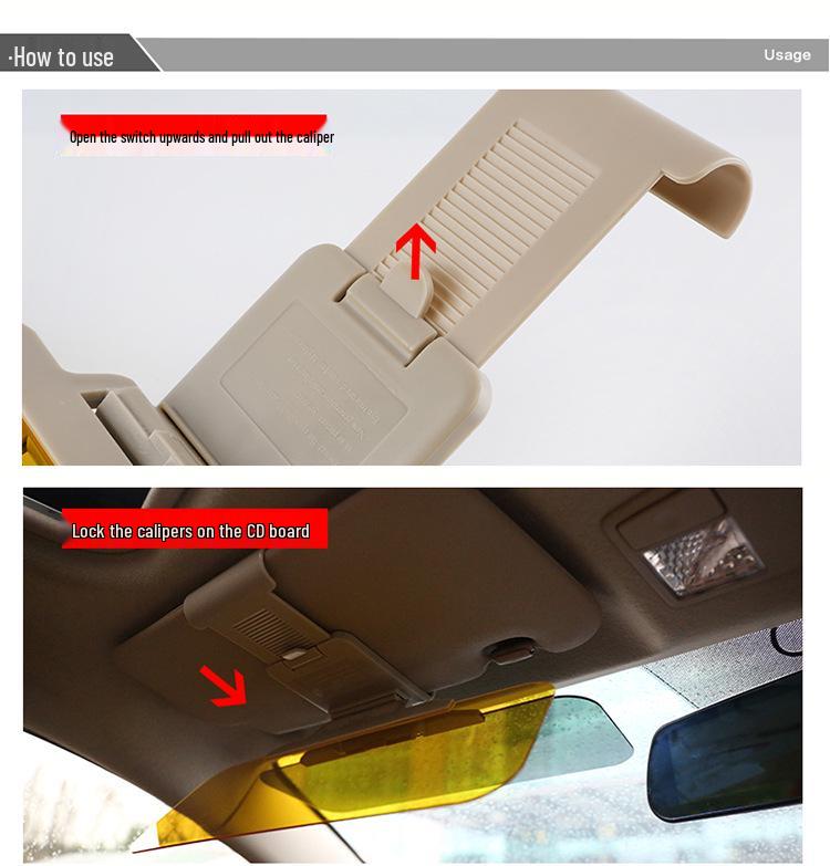 Dual-Use Car Anti-Glare Sun Visor Glasses for Day and Night Driving