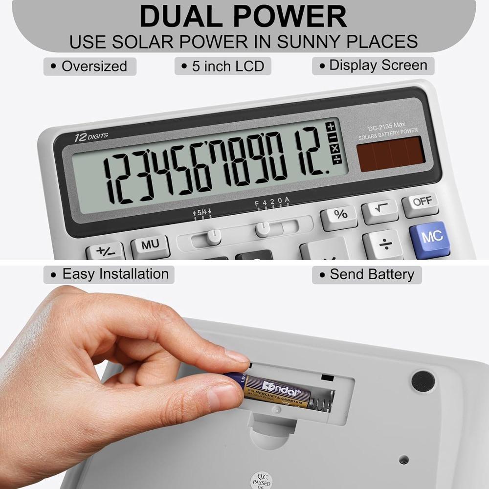 Large Display Desktop Calculator Big Buttons Office Calculator Accounting Calculator  For Office