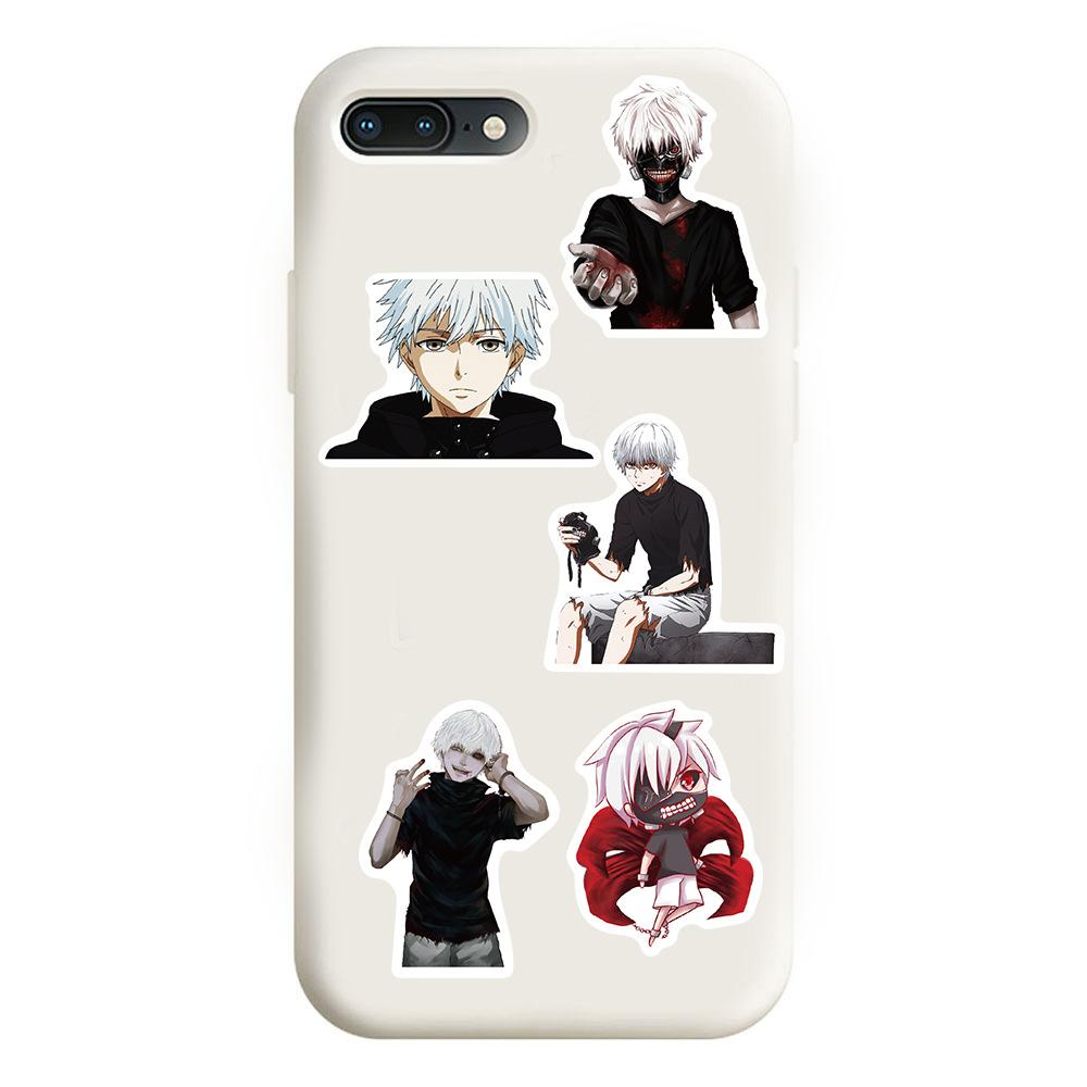 50 de bucăți Anime Tokyo Ghoul Graffiti autocolante impermeabile pentru laptop skateboard bagaje cool copii desene animate autocolante jucării