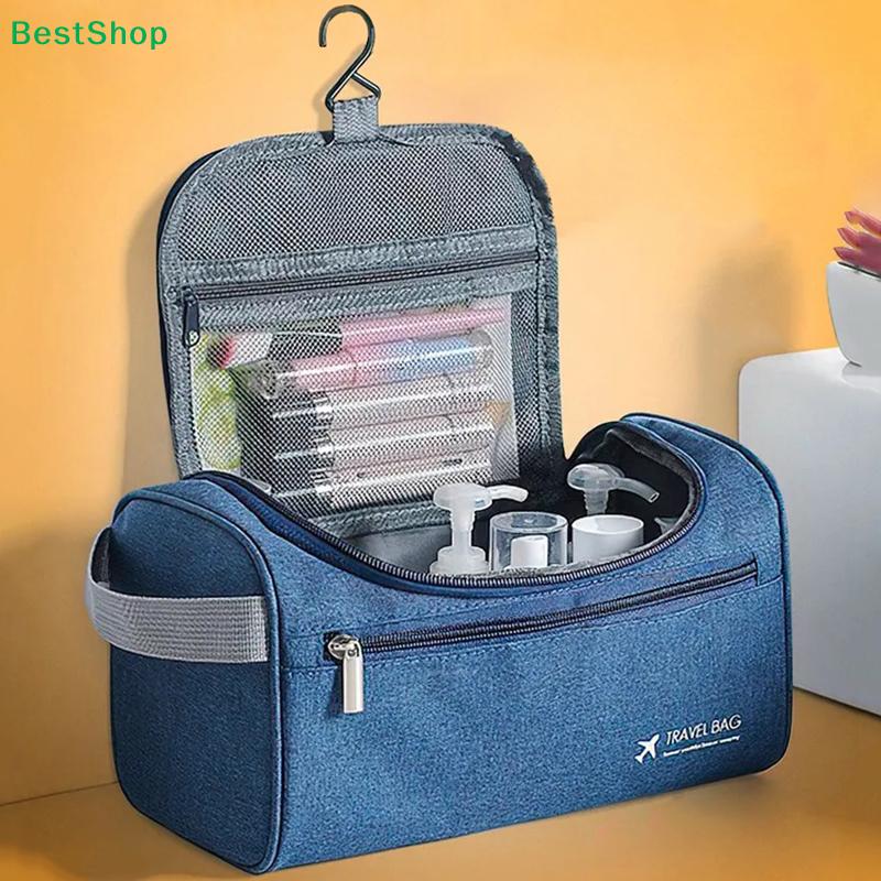 Waterproof Travel Toiletry Bag – Durable Cosmetic Pouch with Hanging Hook for Bathroom & Trip