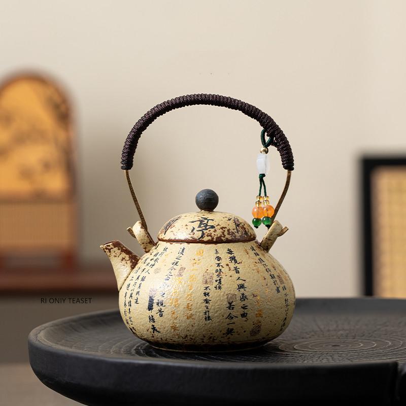 

100ml Chinese Ceramic Teapot Handmade Ball Hole Filter Tea Pot Beauty Tea Infuser Small Capacity Kettle Travel Teaware Gifts
