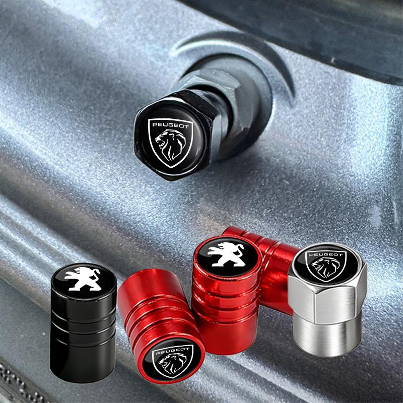 4Pcs Alloy Car Valve Cap Wheel Valves Dust Cover Tire Accessories For Peugeot D408 308 5008 208 2008 3008 Landtrek Rifter 508 301