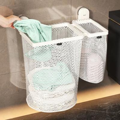 Breathable Design Hanging Laundry Basket Mesh Material Laundry Sorter  Bathroom Storage