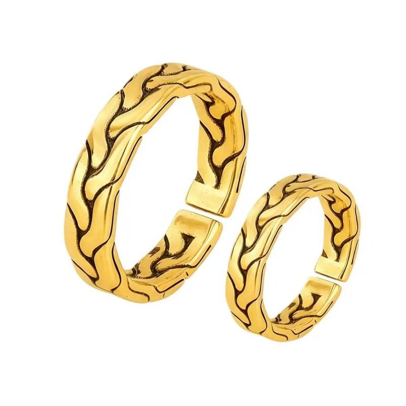 Adjustable Classic Couple Rings Set Rhodium/Gold Plated Brass Open Rings with Zircon Flower Design for Lovers