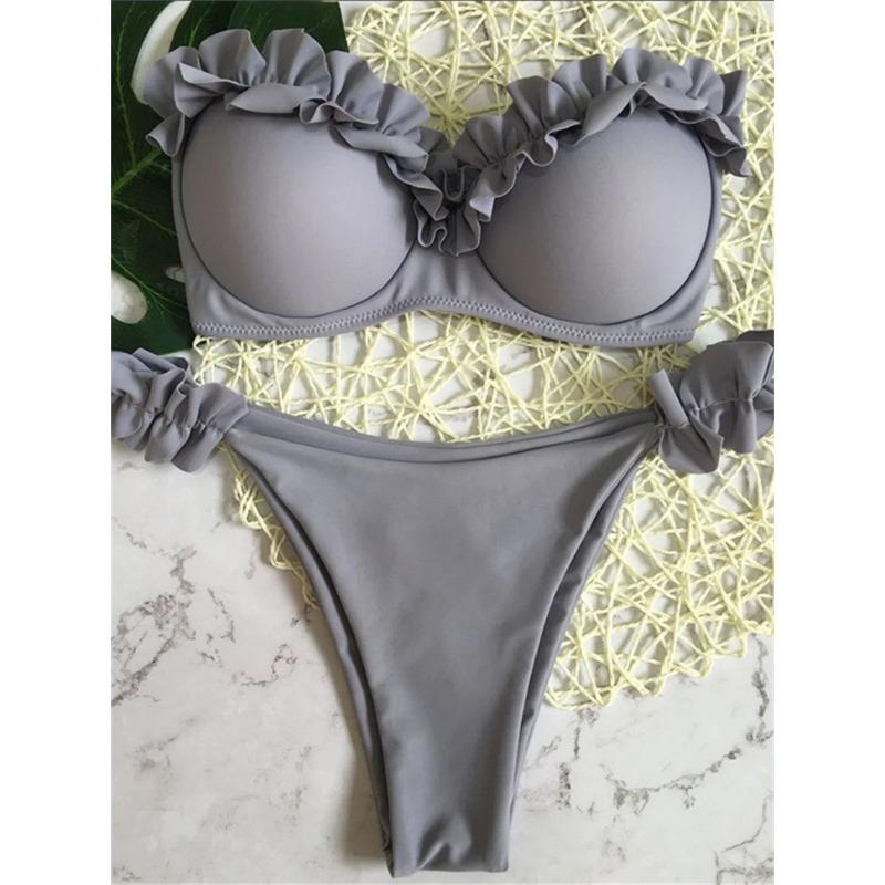 Animal Print Leopard Bikini Push Up Swimsuit Sexy Women Bikini Set 2025 Brazilian Bathing Suit Bandeau Thong Swimwear Beach Wear