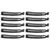 10PCS Black Banana Hair Clip Safe Elegant Sweet Fashionable Flexible Ponytail Holder for Hair