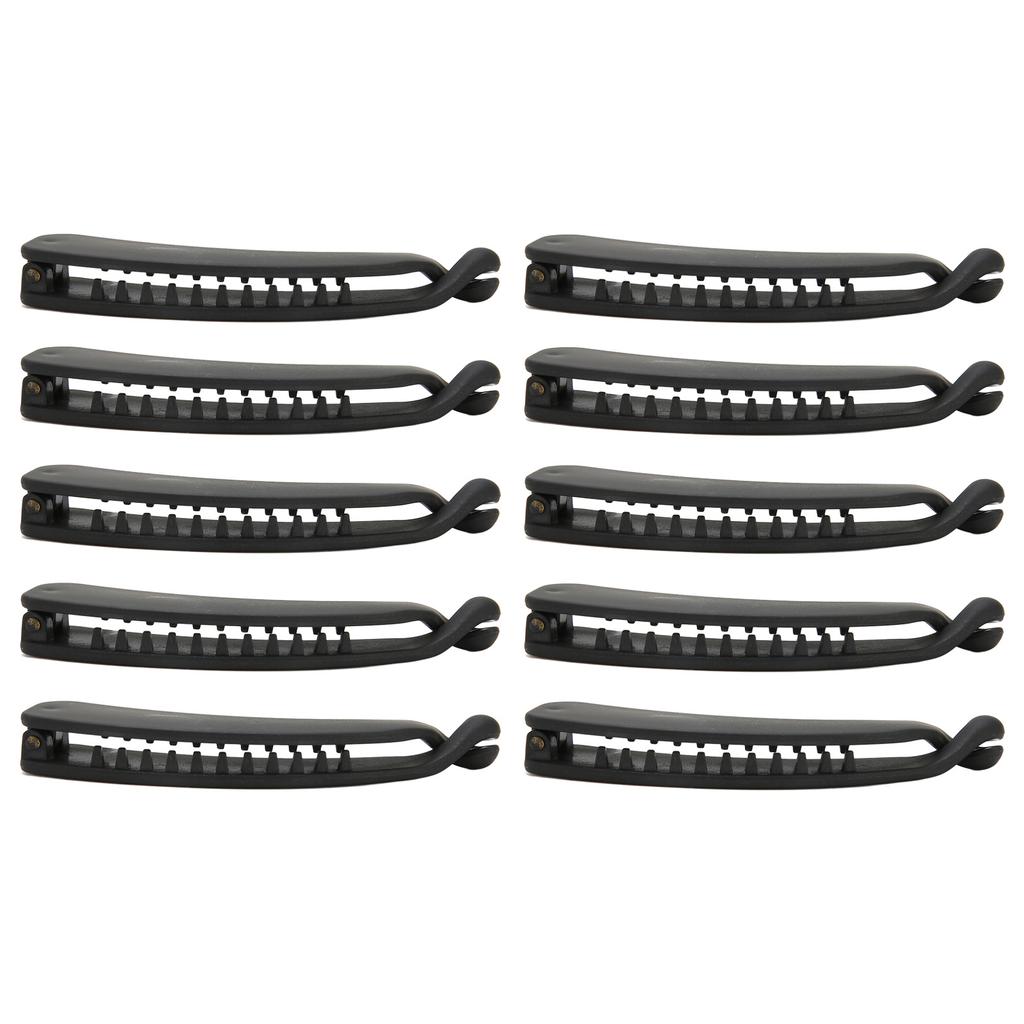 10PCS Black Banana Hair Clip Safe Elegant Sweet Fashionable Flexible Ponytail Holder for Hair