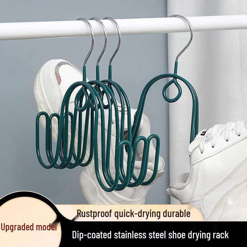 Windproof Indoor/Outdoor Shoe Drying Rack & Hanger Combo