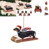Adorable 2023 New Christmas Dachshund Series Tree Ornament For Home And Car Decor