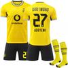 2026-27 Dortmund Heim #27 ADEYEMI Sport Trainings-Trikotset mit Socken Teens Kinder Erwachsene Benutzerdefinierter Name Fußball-Kits