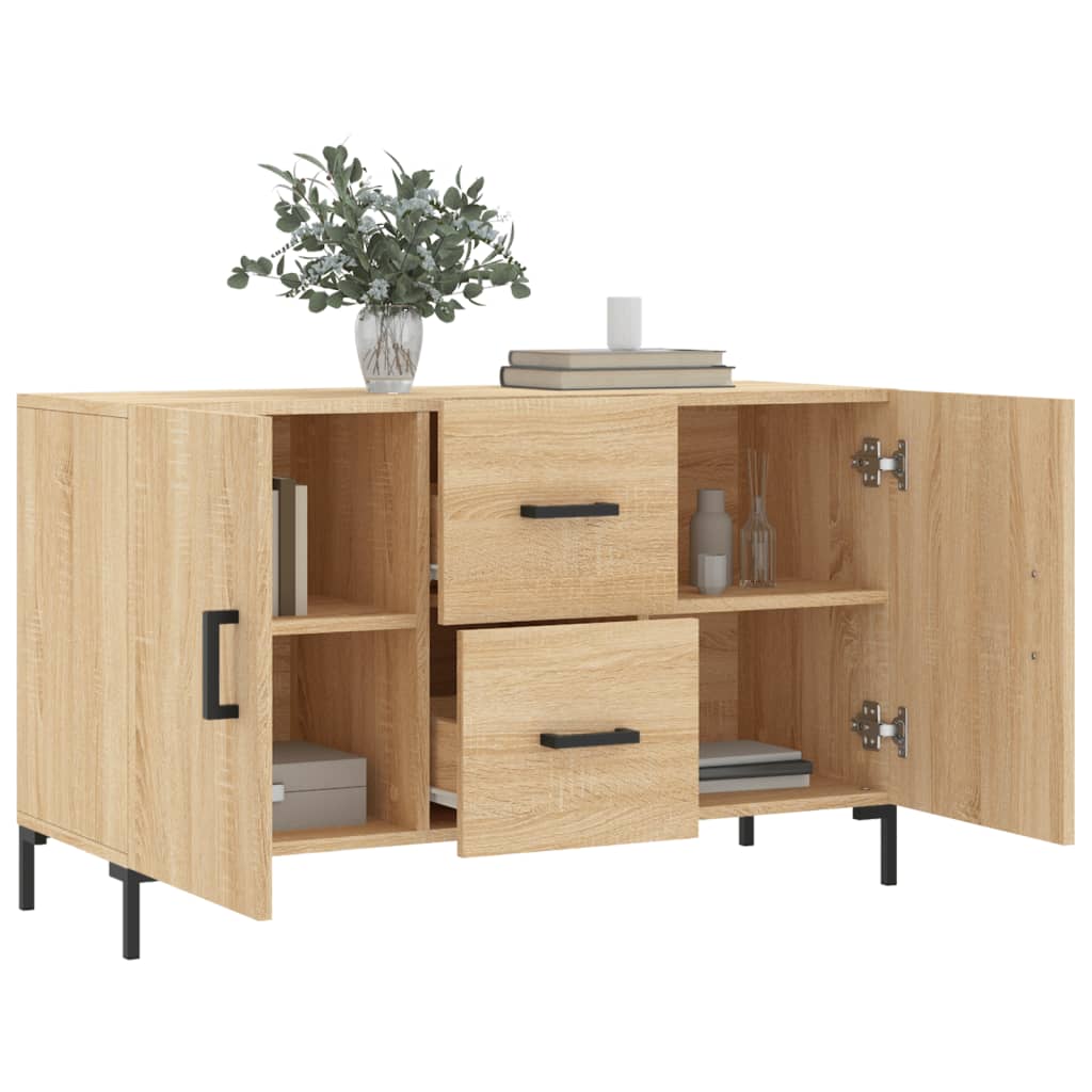 Cómoda, Roble Sonoma, 100X36X60 Cm, Material Derivado de la Madera