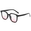 Pink Powder Blusher Glasses Women Fashion Korean Oversized Gradual Eyeglasses Black Frame Pink Vintage Trend Square Sunglasses
