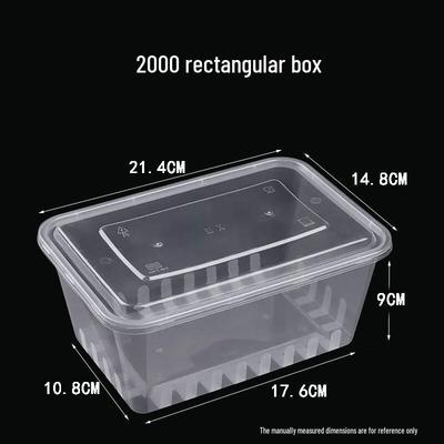 BOUSSAC Thickened Disposable Rectangular Food Containers with Lids